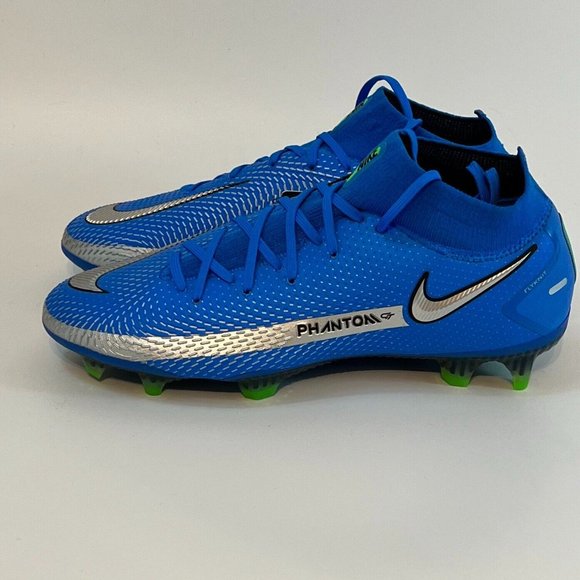 Nike Men's Phantom GT Elite DF FG CW6589-401 Blue Lace Up Soccer Cleats Size 7 6 - Picture 3 of 9